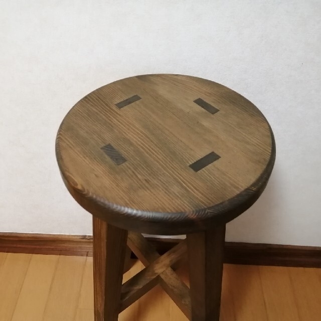 木製スツール　高さ58cm　丸椅子　stool