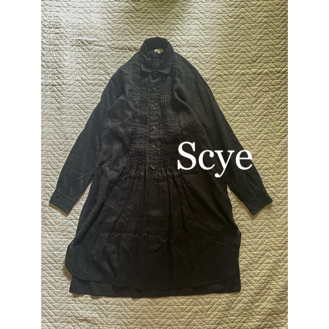 70%OFF】 scye ピンタック ワンピース チュニック リネン ビショップ