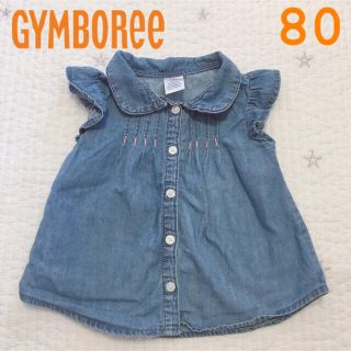 ジンボリー(GYMBOREE)のジンボリー☆肩フリル ワンピース チュニック トップス 80(シャツ/カットソー)