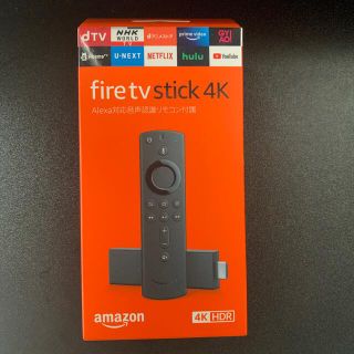 【新品未使用】Fire TV Stick 4k Alexa対応音声リモコン付属(映像用ケーブル)