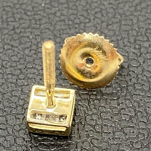 本物 0.25ct ダイヤモンド 14k YG イエローゴールド ピアス 2個 メンズのアクセサリー(ピアス(両耳用))の商品写真