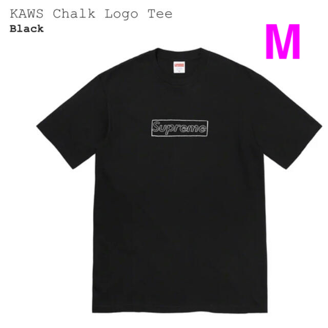 Supreme KAWS Chalk Logo Tee Black M
