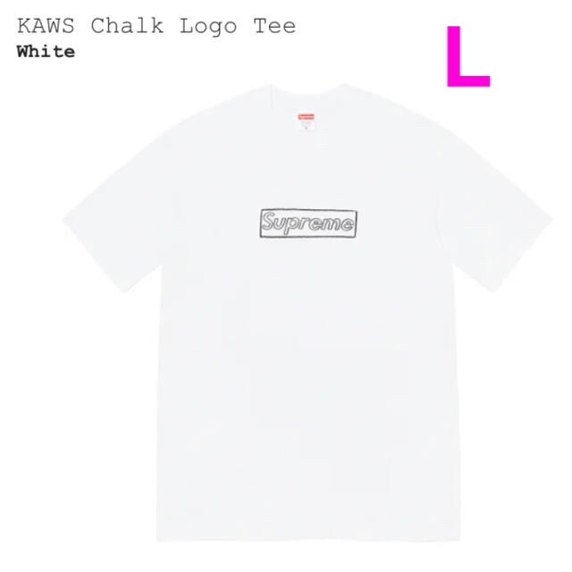 Supreme KAWS Chalk Logo Tee White L