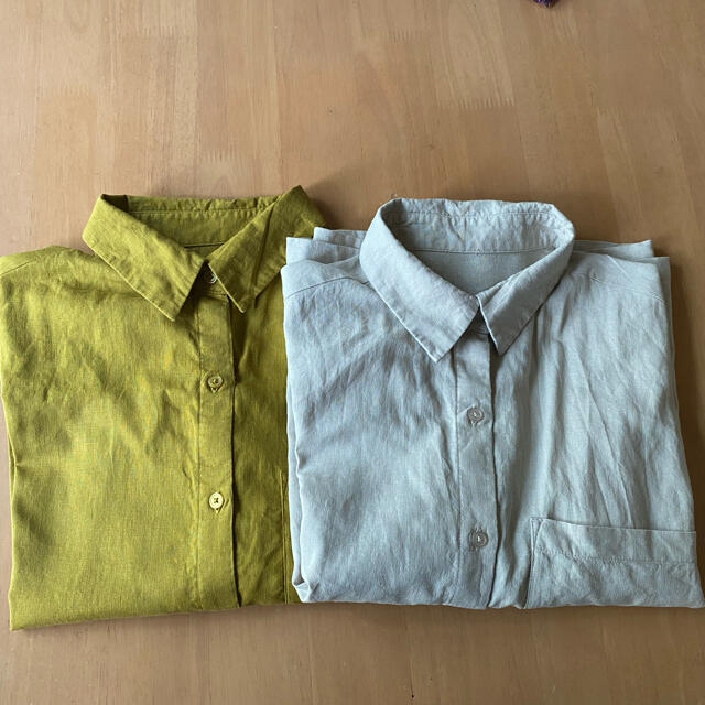 GU(ジーユー)のGU シャツ2カラーセット レディースのトップス(シャツ/ブラウス(半袖/袖なし))の商品写真
