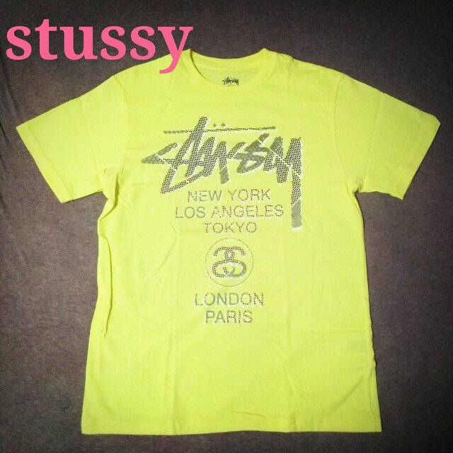 STUSSY(ステューシー)のstussy☆yellow t-shi  レディースのトップス(Tシャツ(半袖/袖なし))の商品写真