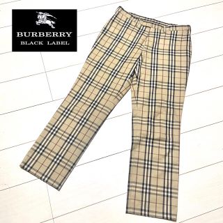 バーバリーブラックレーベル(BURBERRY BLACK LABEL)の【美品】バーバリーブラックレーベル　スラックス　チェック　最高級　サイズ76(スラックス)