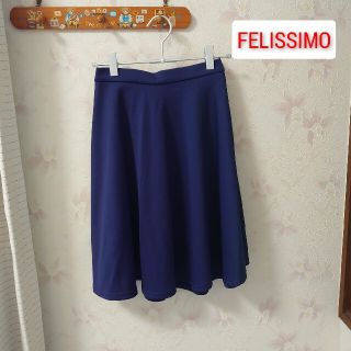 フェリシモ(FELISSIMO)のフェリシモ  フレアー スカート　あいもの　(ひざ丈スカート)