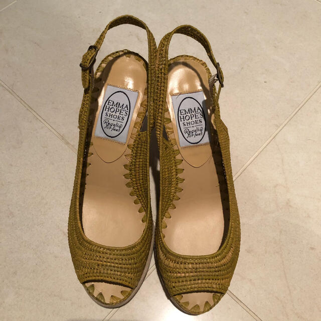 SALE!!【美品】EMA HOPES ラフィアサンダル レディースの靴/シューズ(サンダル)の商品写真