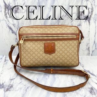 セリーヌ(celine)のオールドセリーヌ★ヴィンテージ　ショルダーバッグ　トリオンフ　マカダム　ベージュ(ショルダーバッグ)