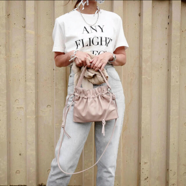 ayako  DRAWSTRING BAG PEACH アヤコバッグ