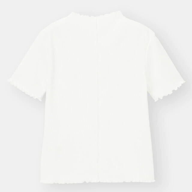 GU(ジーユー)のGU　リブメローコンパクトT(半袖)　3XL　OFF WHITE　ホワイト レディースのトップス(Tシャツ(半袖/袖なし))の商品写真