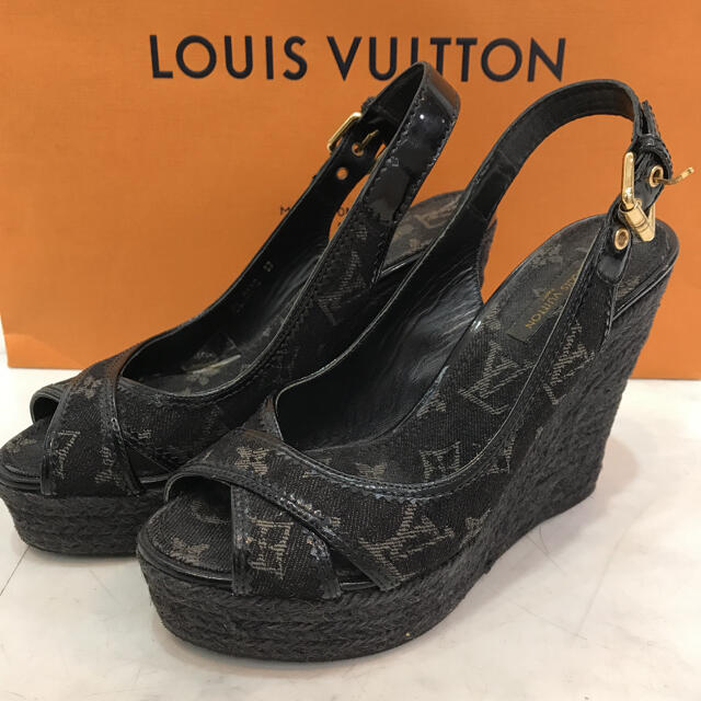 グリーン・ホワイト系 完成品♪ LOUIS VUITTON ルイヴィトン サンダル