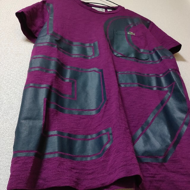 LACOSTE(ラコステ)の美品 LACOSTE パープル 半袖カットソー Tシャツ メンズ size2 メンズのトップス(Tシャツ/カットソー(半袖/袖なし))の商品写真