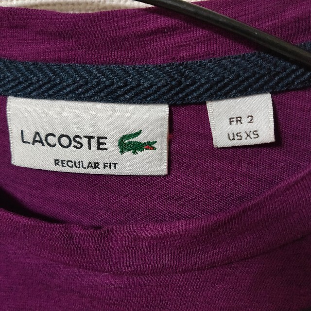 LACOSTE(ラコステ)の美品 LACOSTE パープル 半袖カットソー Tシャツ メンズ size2 メンズのトップス(Tシャツ/カットソー(半袖/袖なし))の商品写真