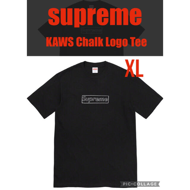 Supreme KAWS Chalk Logo Tee XLサイズ ブラック