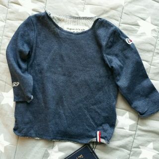 プチバトー(PETIT BATEAU)の最終値下げ　新品　デパート購入　カットソー　トレーナー　ネイビー　80(トレーナー)