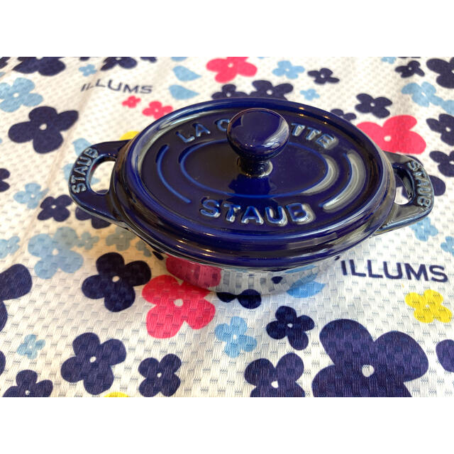 STAUB(ストウブ)の【新品】STAUB ココットオーバル11㎝　ブルー インテリア/住まい/日用品のキッチン/食器(食器)の商品写真