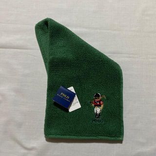 ポロラルフローレン(POLO RALPH LAUREN)のラルフローレン　タオルハンカチ　ポロベア刺繍　未使用品　#878(ハンカチ)