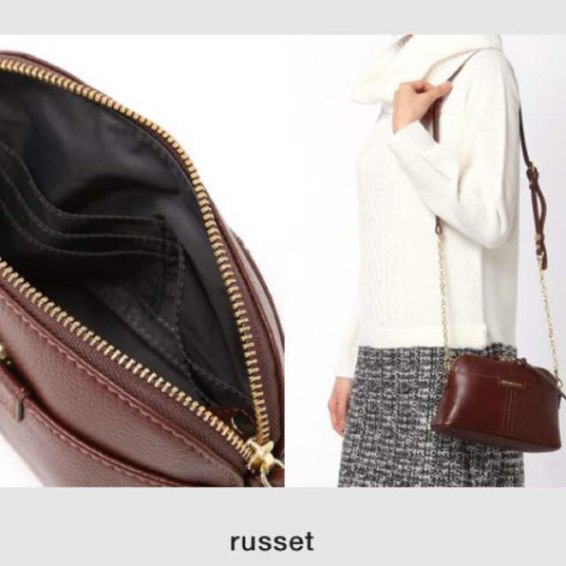 Russet(ラシット)の新品 russet ラシット☆ お財布 ポシェット  ショルダー クラッチ レディースのバッグ(ショルダーバッグ)の商品写真