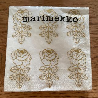 マリメッコ(marimekko)のマリメッコ ランチナプキン ウエディング ローズ ゴールド(テーブル用品)