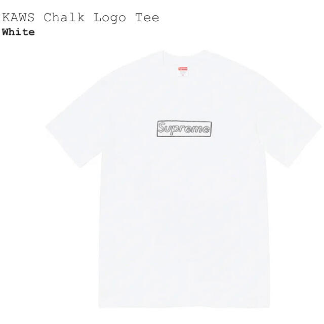 配送員設置送料無料 Supreme kaws chalk logo Chalk tee X トップス ...