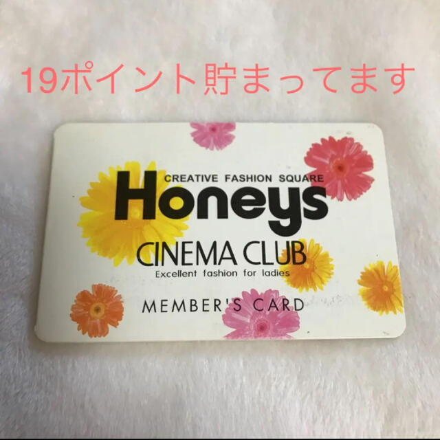 HONEYS(ハニーズ)のハニーズ ポイントカード　19ポイント獲得済み　スタンプ満了で2100円の割引 チケットの優待券/割引券(ショッピング)の商品写真