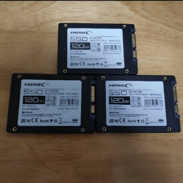 【SSD 120GB 3個セット】HIDISC HDSSD120GJP3