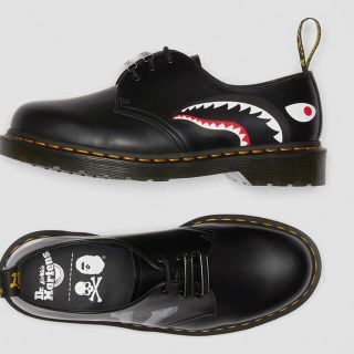 アベイシングエイプ(A BATHING APE)のDR. MARTENS 1461 MASTERMIND BAPE 3ホール  (ブーツ)