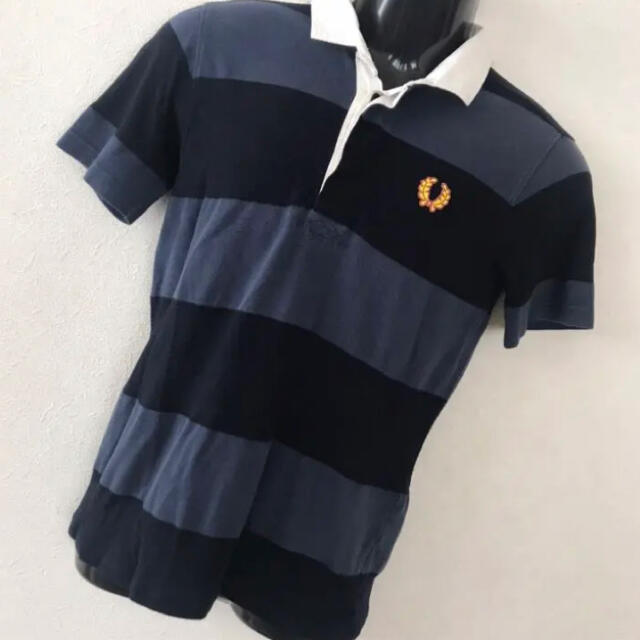 FRED PERRY(フレッドペリー)の90s FRED PERRY フレッドペリー ロゴ刺繍 半袖 ポロシャツ　M メンズのトップス(ポロシャツ)の商品写真