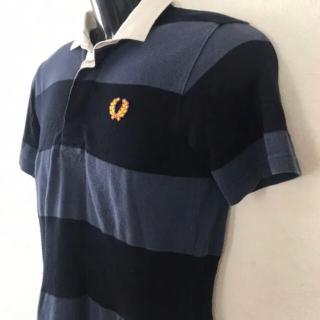 FRED PERRY(フレッドペリー)の90s FRED PERRY フレッドペリー ロゴ刺繍 半袖 ポロシャツ　M メンズのトップス(ポロシャツ)の商品写真