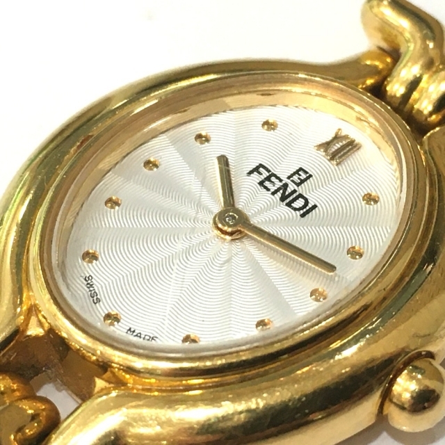 フェンディ FENDI チェンジベルト 9色 640-L クオーツ 腕時計 SS マルチカラー×ゴールド金具
