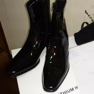 リチウムオム(LITHIUM HOMME)のLITHIUM HOMME ヒールブーツ エナメル レザー(ブーツ)