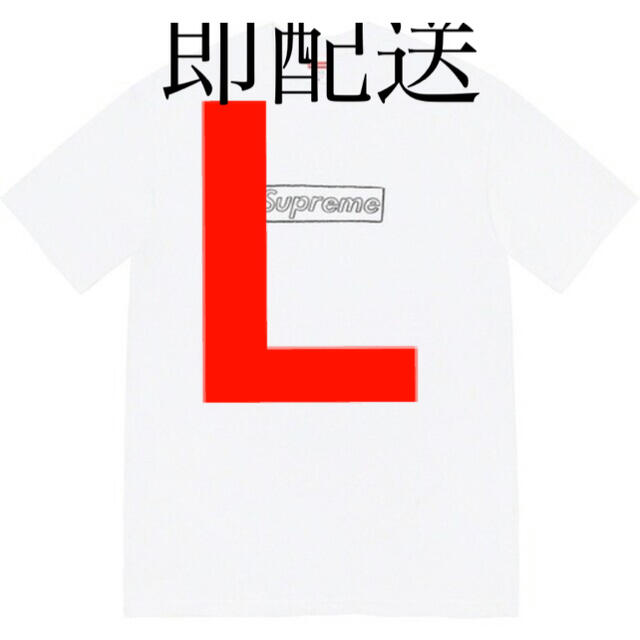 Supreme KAWS Chalk Logo Tee Red S 赤