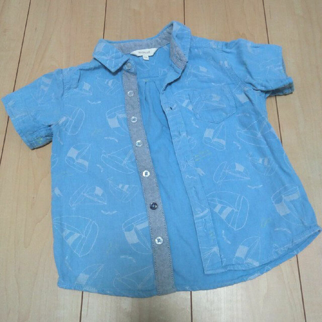 ハシュアッシュ　ダブルコットン　半袖シャツ　110 キッズ/ベビー/マタニティのキッズ服男の子用(90cm~)(Tシャツ/カットソー)の商品写真