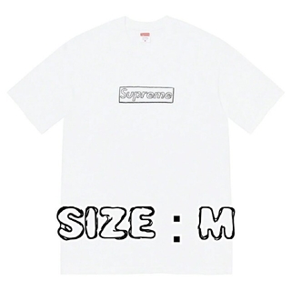 シュプリーム(Supreme)のSupreme KAWS Chalk Logo Tee ホワイト M(Tシャツ/カットソー(半袖/袖なし))