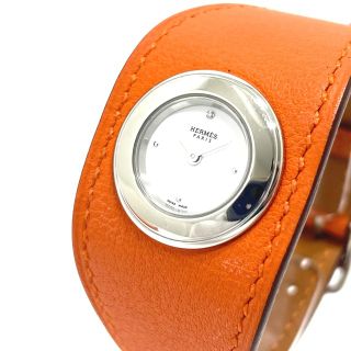 エルメス(Hermes)のエルメス HERMES フォーブル マンシェット FG2.110 クオーツ 腕時計 SS T刻 シルバー 美品(腕時計)