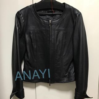 アナイ(ANAYI)のANAYIラムレザーJK(ノーカラージャケット)