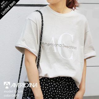 アメリカーナ(AMERICANA)のAMERICANA アメリカーナ  "AC"ロゴTシャツ  GRAY(Tシャツ(半袖/袖なし))