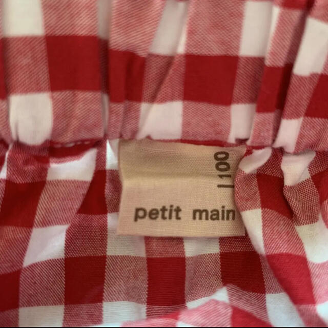 petit main(プティマイン)のプティマイン   ギンガムチェック　スカート　100 キッズ/ベビー/マタニティのキッズ服女の子用(90cm~)(スカート)の商品写真