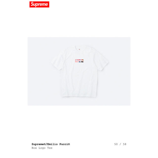 Supreme(シュプリーム)のシュプリーム　エメリオプッチ　ボックス　ロゴ　ティー メンズのトップス(Tシャツ/カットソー(半袖/袖なし))の商品写真