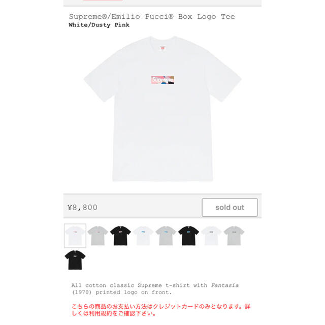 Supreme(シュプリーム)のシュプリーム　エメリオプッチ　ボックス　ロゴ　ティー メンズのトップス(Tシャツ/カットソー(半袖/袖なし))の商品写真