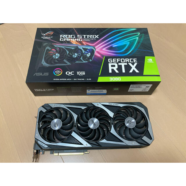 ASUS ROG STRIX RTX 3080 O10G GAMING 中古 スマホ/家電/カメラのPC/タブレット(PCパーツ)の商品写真