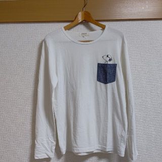 ピーナッツ(PEANUTS)の（古着）　スヌーピー　長袖Tシャツ　Mサイズ(Tシャツ/カットソー(七分/長袖))