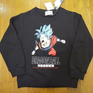 ドラゴンボール(ドラゴンボール)の130cm  新品  ドラゴンボール超 スーパー  裏毛トレーナー  黒(Tシャツ/カットソー)