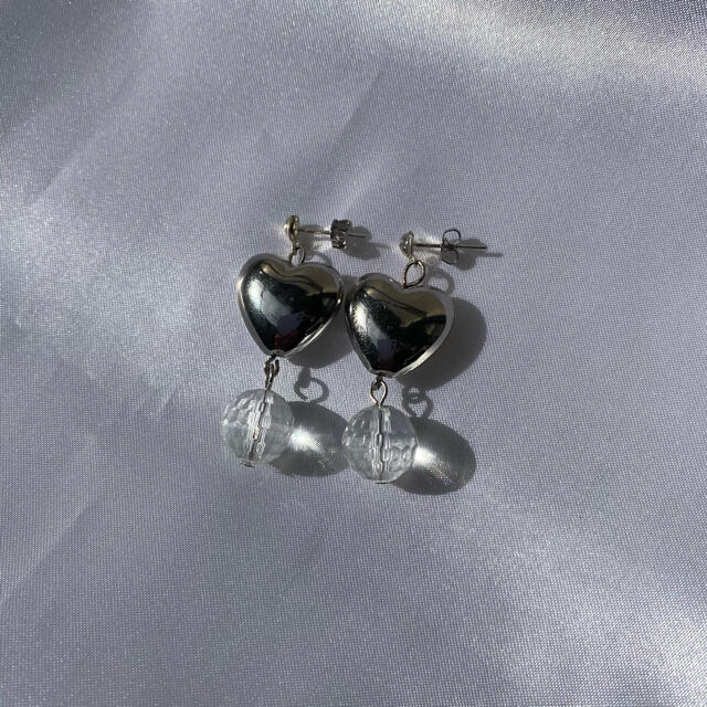 JEANASIS(ジーナシス)のglitter heart ハンドメイドのアクセサリー(ピアス)の商品写真