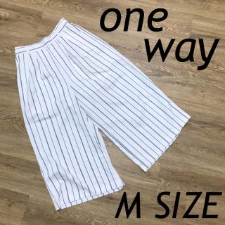 ワンウェイ(one*way)のone way ワンウェイ レディース ボトムス ガウチョパンツ ストライプ(カジュアルパンツ)