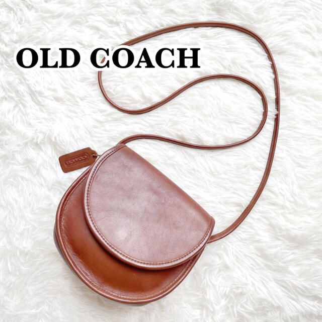 【極美品 希少デザイン】ハーフムーン オールド コーチ ショルダーバッグ  黒marons_COACH