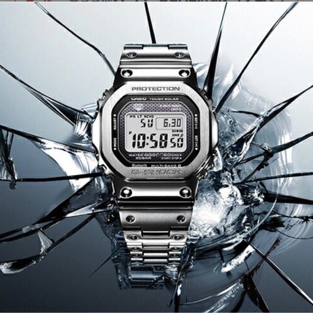 G-SHOCK(ジーショック)のG-SHOCK GMW-B5000D-1JF フルメタル シルバー　新品 メンズの時計(腕時計(デジタル))の商品写真