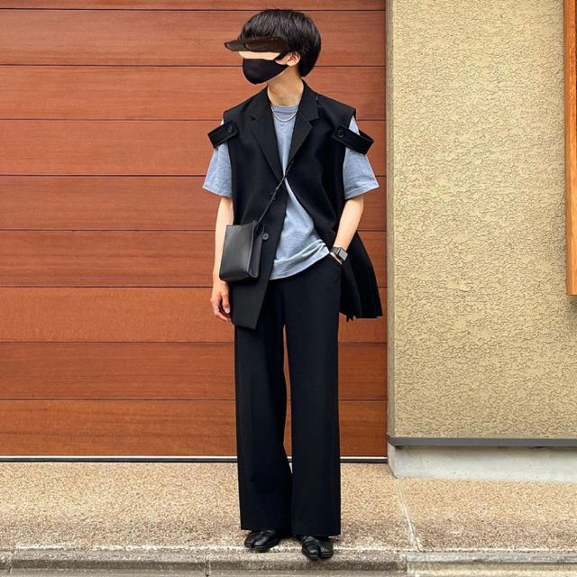 SUNSEA SNM-Blue2 Wide Straight Pants SUNSEA SNM-Blue2 Wide Straight Pants