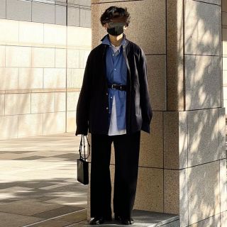 お得好評 SUNSEA - SUNSEA SNM-BLUE2 w/耳 WIDE PANTS/Blackの通販 by ...